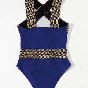 Never worn Criss Cross One Piece Monokini Swim Beach new w/o tags